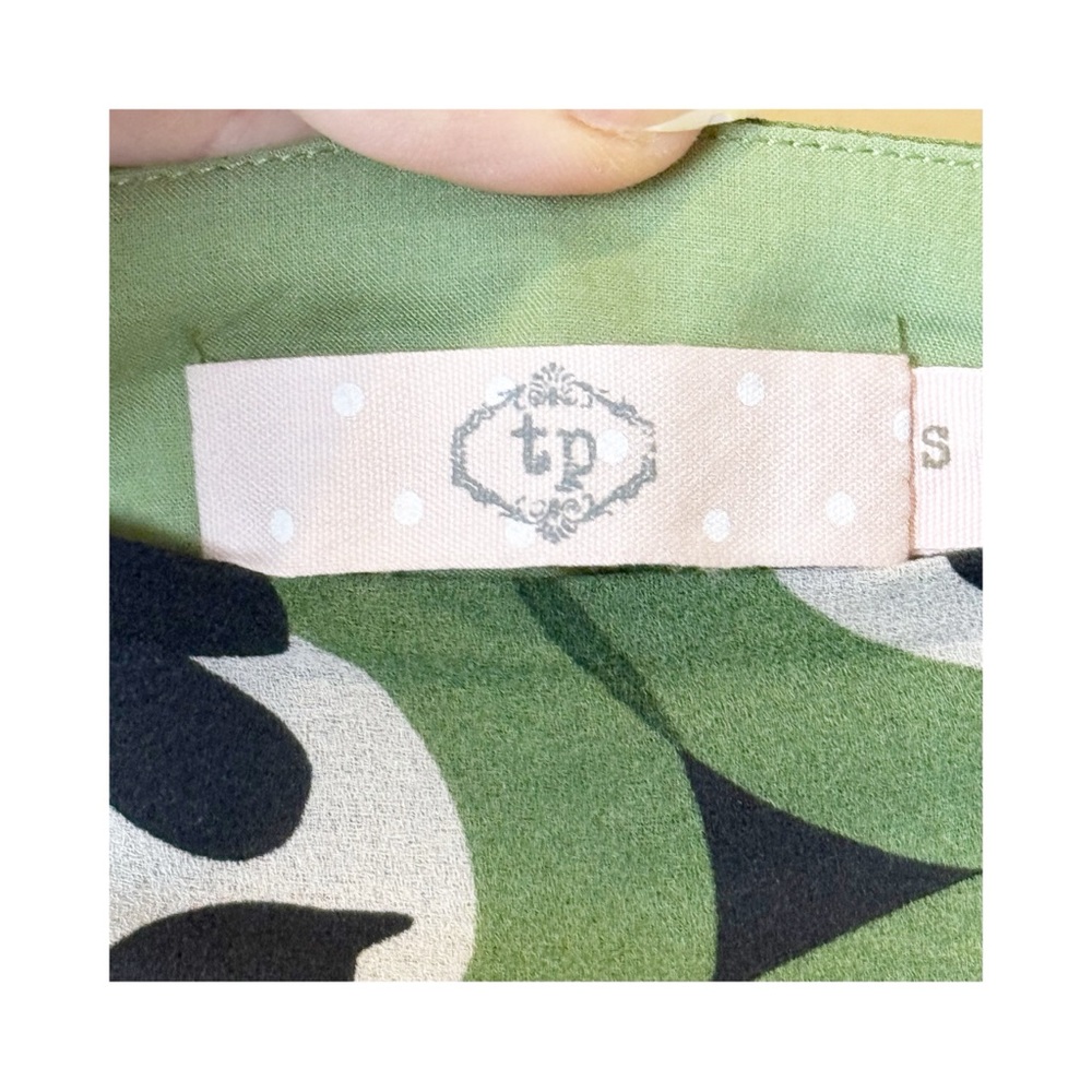 Anthropologie Maeve Green Floral Print Pleated Midi Skirt S - Picture 8 of 10